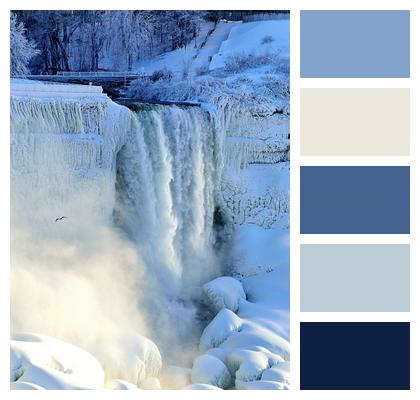 Niagara Winter Bridal Veil Falls Image